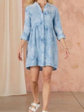 Anthropologie Cloth & Stone Tie-Dye Cotton Dress XL